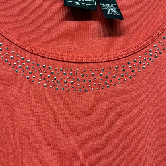 Coral Bobbie Brooks Tank Size 2XL with silver accents around neckExcellent cond. - Picture 4 of 4